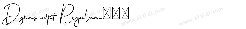 Dynascript Regular字体转换